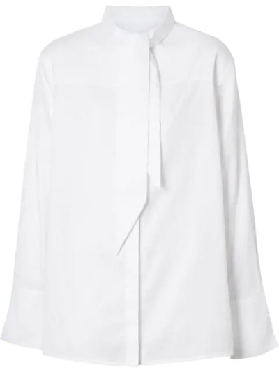 Burberry Pussy Bow Blouse In Weiss