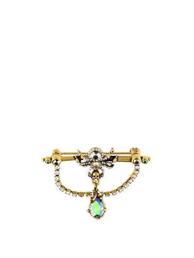 Alexander Mcqueen Gold-tone Spider Safety Pin