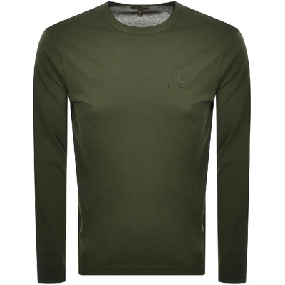 Belstaff Long Sleeved Logo T Shirt Green