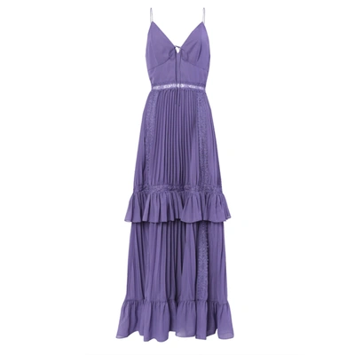 True Decadence Dusty Purple Pleated Maxi Dress