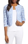 Anne Klein Broderie Lace Cardigan In High Sky