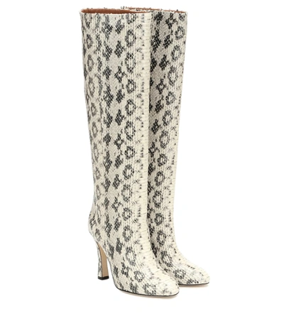 Paris Texas Leather Knee-high Boots In Beige