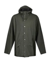 Rains Overcoats In Military Green