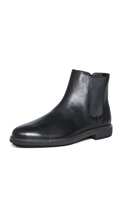 Coach Men's Leather Chelsea Boots In Black