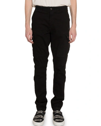 Amiri Men's Relaxed Stretch-twill Cargo Pants In Black
