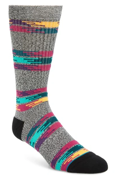 Stance Jackee Variegated Striped Socks In Grey