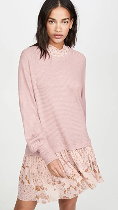 free people pink sweater dress Free People Beach Sweater Dress Short Sleeve Pink Rose Extra Small XS