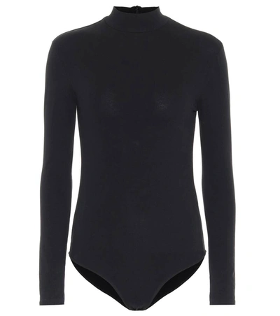 Acne Studios Emargaret Roll-neck Cotton-blend Bodysuit In Black