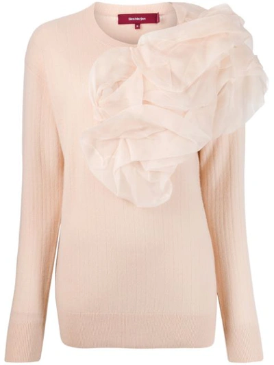 Sies Marjan Awa Ruffle Detail Jumper In Neutrals