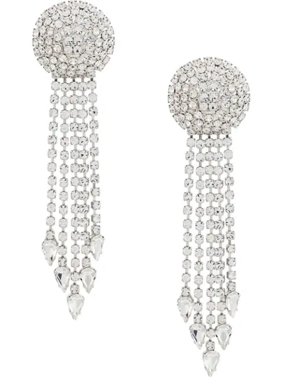 Alessandra Rich Marabou-trimmed Crystal Clip Earrings