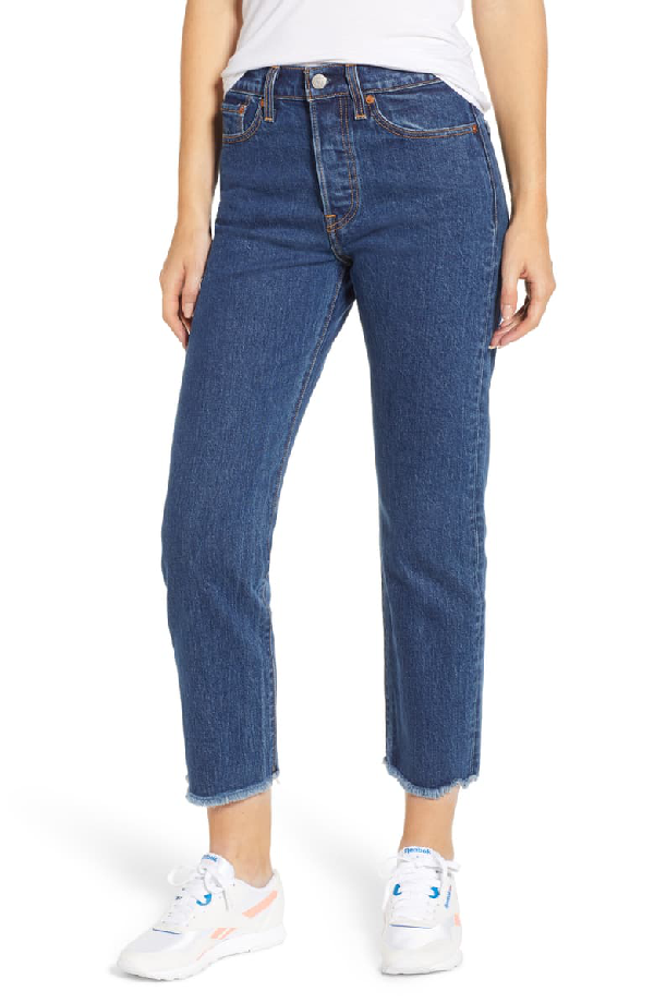 wedgie straight leg crop jeans