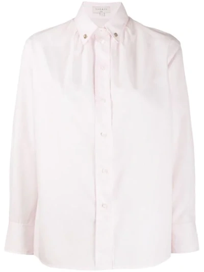 Sandro Pollie Studded-collar Shirt In Pink