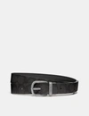 Coach Harness Buckle Reversible Belt, 25mm In Ni/black Charcoal