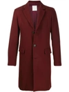 Sandro Single-breasted Coat In Red