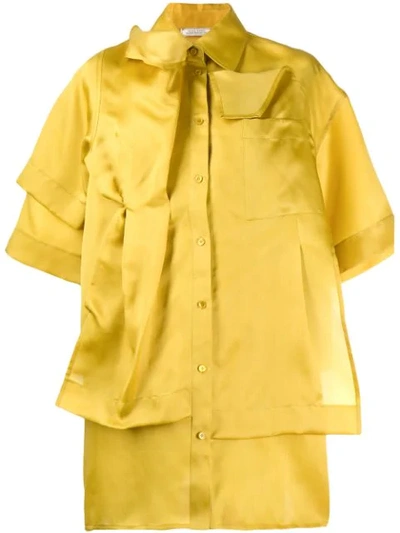 Nina Ricci Reconstructed Fluid Shirt In Yellow