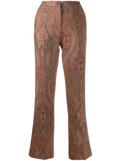 Etro Paisley Print Trousers In 0800