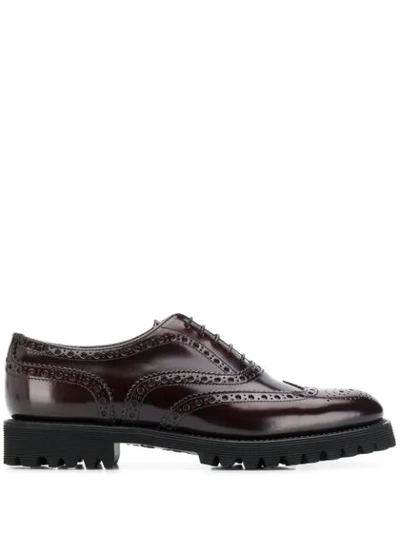Church's Commando Sole Derby Shoes In F0ady Bordeaux