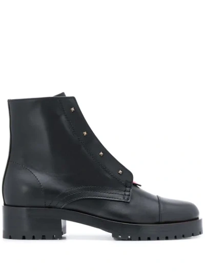 Valentino Garavani Rockstud Boots In Black