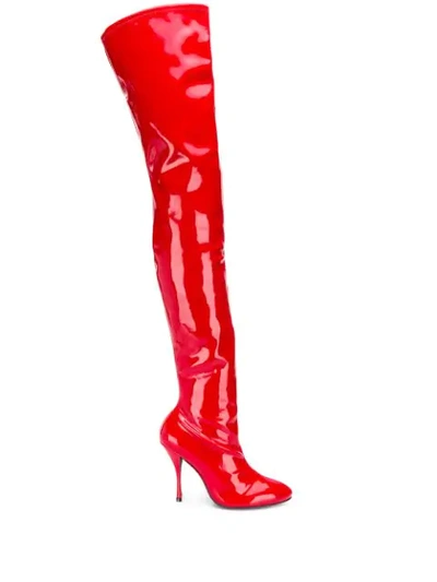 Stuart Weitzman Vienna 100 Boots In Red