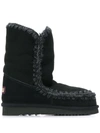 Mou Woven Detail Boots In Black