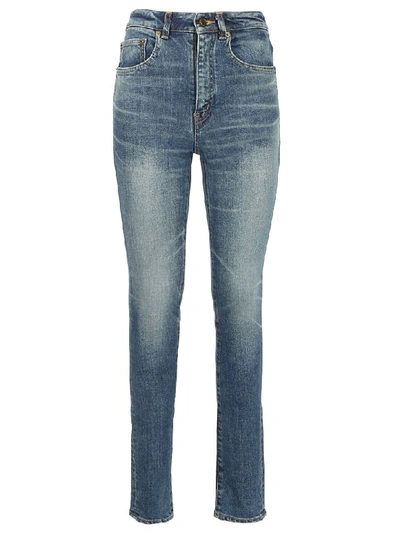 Saint Laurent Skinny Jeans In Medium Blue