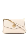Tory Burch Kira Leather & Suede Shoulder Bag In Neutrals