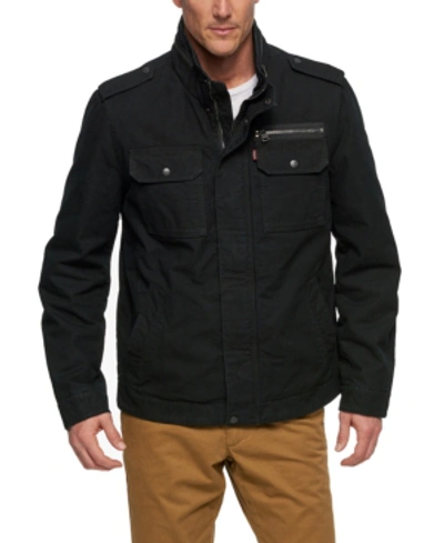 Levi's Men's Cotton Zip-front Jacket In Black