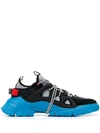 Mcq By Alexander Mcqueen Mcq Alexander Mcqueen Men's Orbyt Mixed-media Mid-top Sneakers In Blue