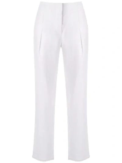 Alcaçuz Cropped Marles Trousers In White