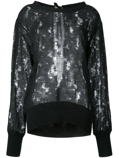 Ann Demeulemeester Silkwood Blouse In Black