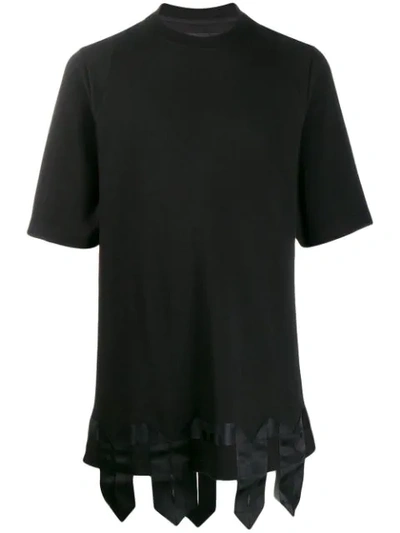 D.gnak By Kang.d Webbed Trim T-shirt In Black