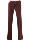 Incotex Corduroy-style Trousers In Red