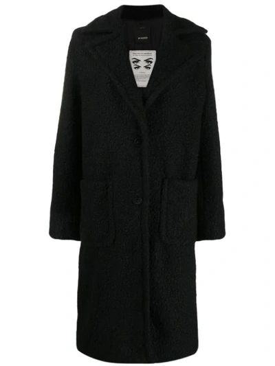Pinko Single-breasted Coat In Black