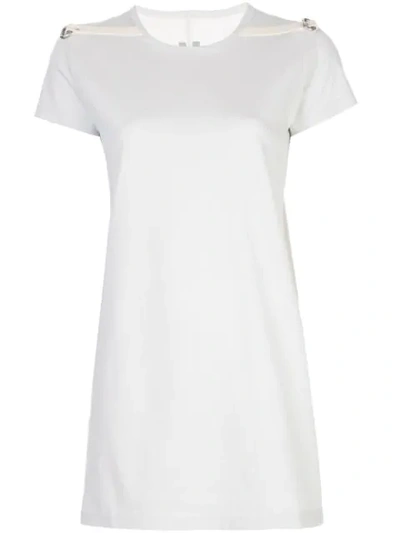 Rick Owens Shoulder Strap Long T-shirt In Grey