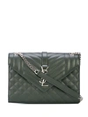 Saint Laurent Quilted Envelope Shoulder Bag In Green