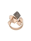 Anapsara 18kt Rose Gold Evolution Diamond Ring