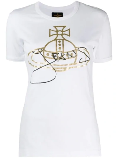 Vivienne Westwood Printed Logo T-shirt In White