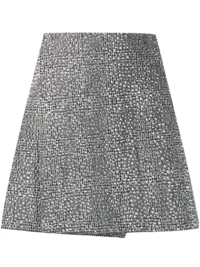 Ermanno Scervino Stud-embellished Mini Skirt In Silver