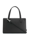 Loewe Leather Top Handle Box Bag In Black