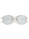 Thom Browne Square Tinted Sunglasses In Grey