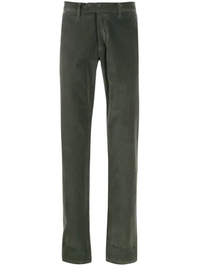 Canali Cotton Corduroy Chinos In Green