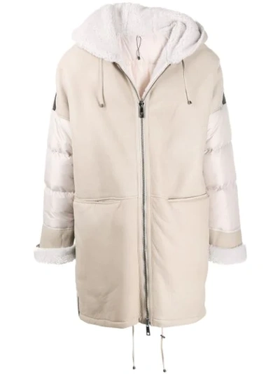 Giorgio Brato Quilted-panelled Coat In Neutrals