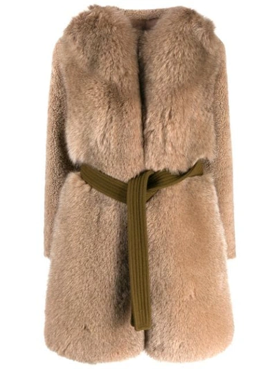 Blancha Oversized Coat In Neutrals