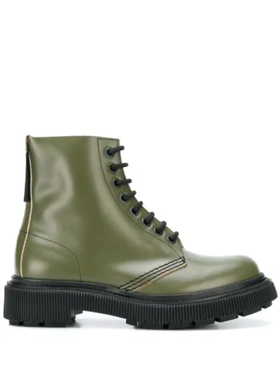 Adieu X Etudes Lace-up Boots In Green