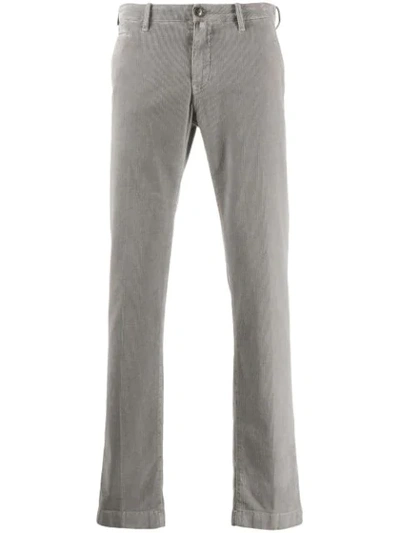 Jacob Cohen Regular-fit Corduroy Trousers In Grey