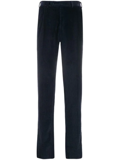 Canali Cotton Corduroy Chinos In Blue