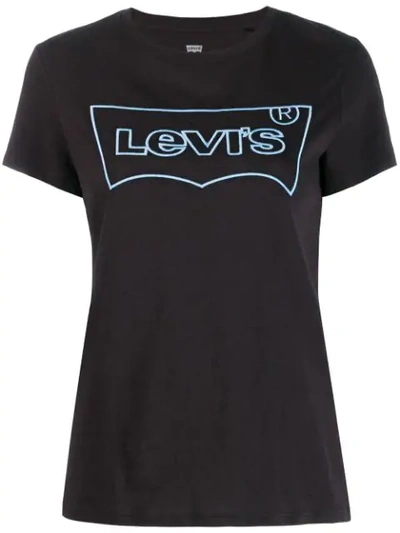 Levi's Logo Print T-shirt In Black