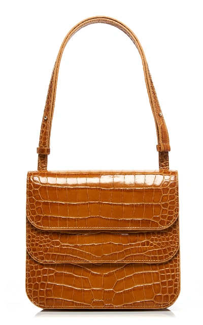 Rejina Pyo Ana Croc-effect Leather Shoulder Bag In Neutral