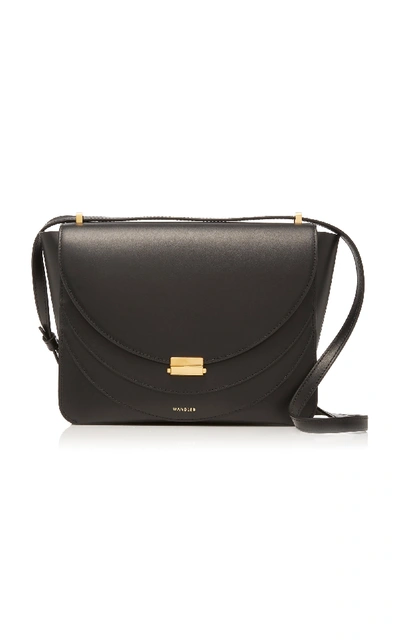 Wandler Luna Leather Shoulder Bag   In Black