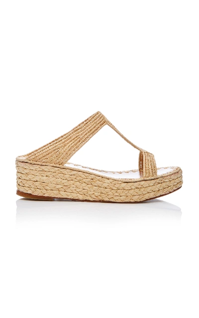 Carrie Forbes Bouchra Wedge Sandal In Neutral
